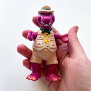 Vintage 1993 Barney Safari Explorer PVC Figure The Lyons Group
